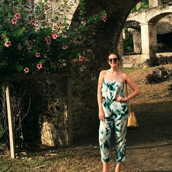 j crew green jumpsuit